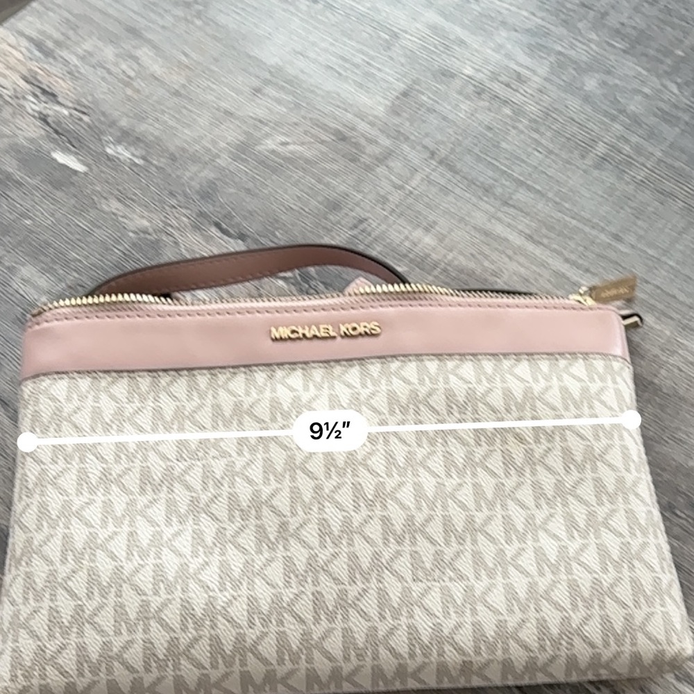 Michael Kors Pink and Cream Clutch Wristlet